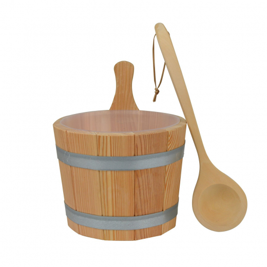 Sauna Set # 610 3-teilig, K?bel aus L?rchenholz