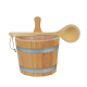 Sauna Set # 608 3-teilig, K?bel aus L?rchenholz