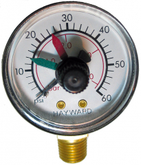 Hayward Manometer mit unterem Abgang 0,25"