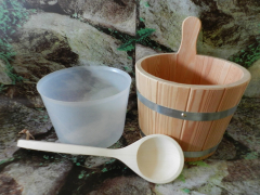 Sauna Badset 3-teilig, Saunak?bel aus PEFC