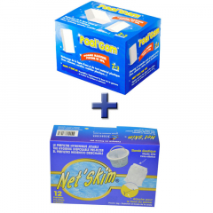 SPARPAKET: 1x PoolGOM Swimmingpoolradierer + 1x Net`Skim Skimmernetze